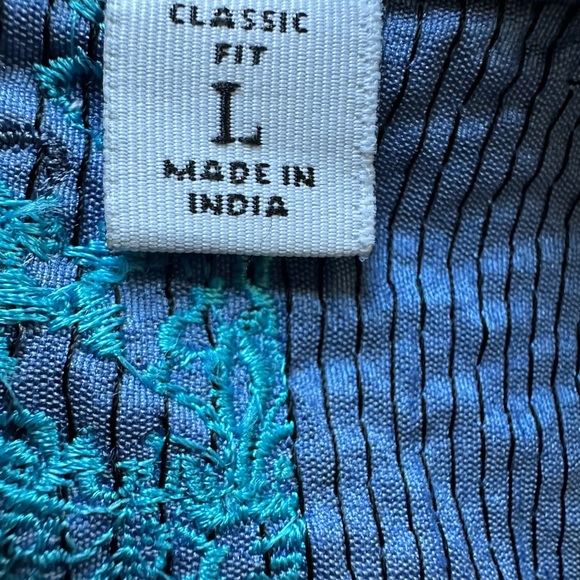 $228 ROBERT GRAHAM L PINAL PEAK LONG SLEEVE CLASSIC FIT SPORT SHIRT NAVY, PREPPY - Picture 12 of 15